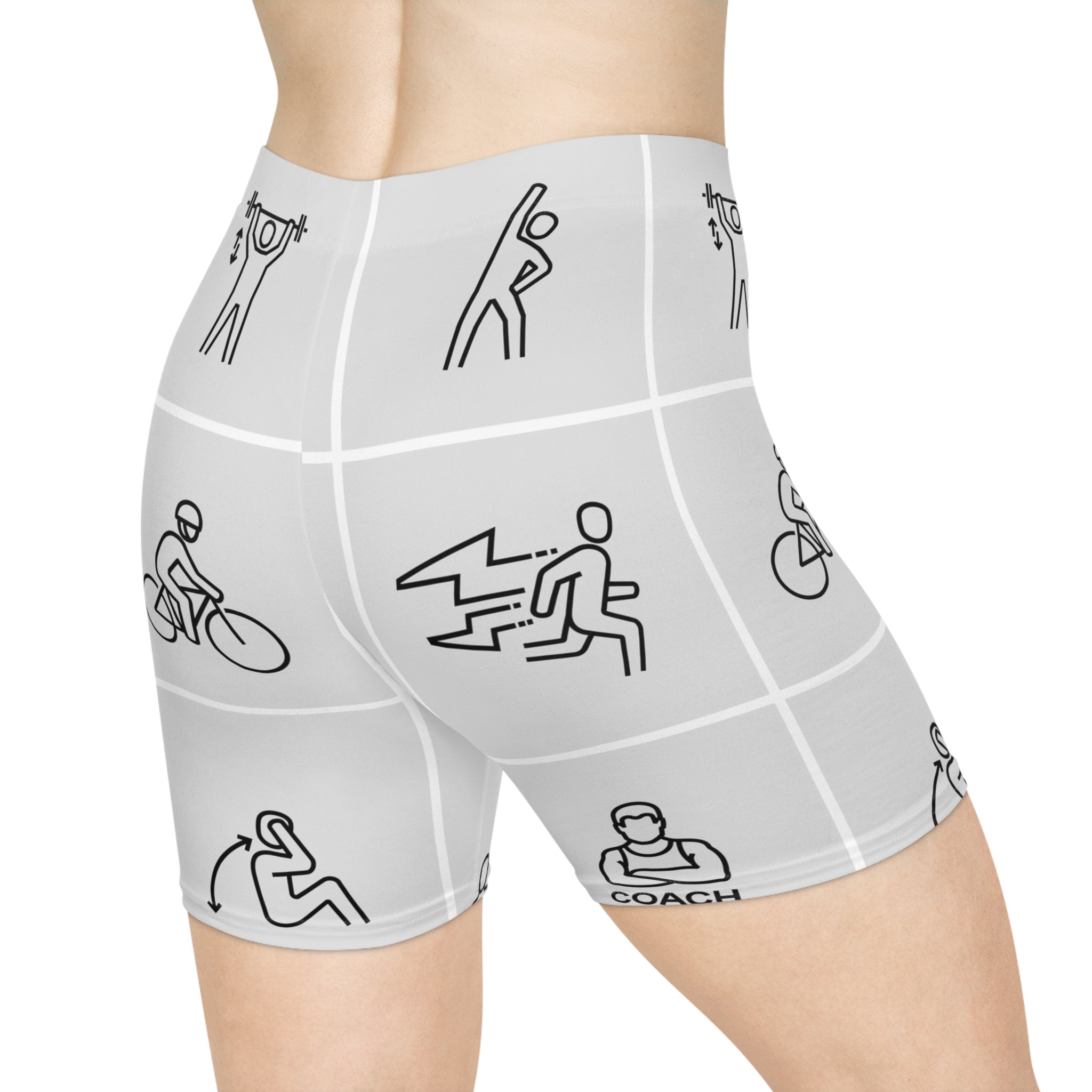 Fitness Icon Women's Biker Shorts — Athletic Workout Cycling Yoga Activewear