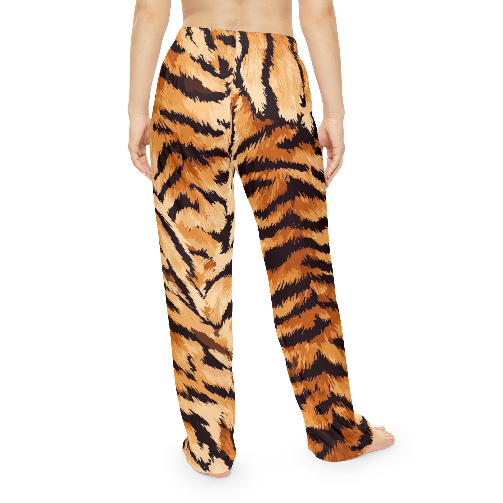 Tiger Print Women's Pajama Pants — Cozy Animal-Print Lounge Trousers