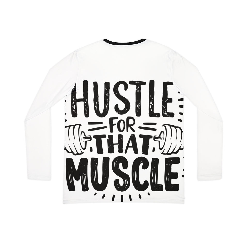 Hustle For That Muscle Women's Long Sleeve V‑Neck Fitness Tee