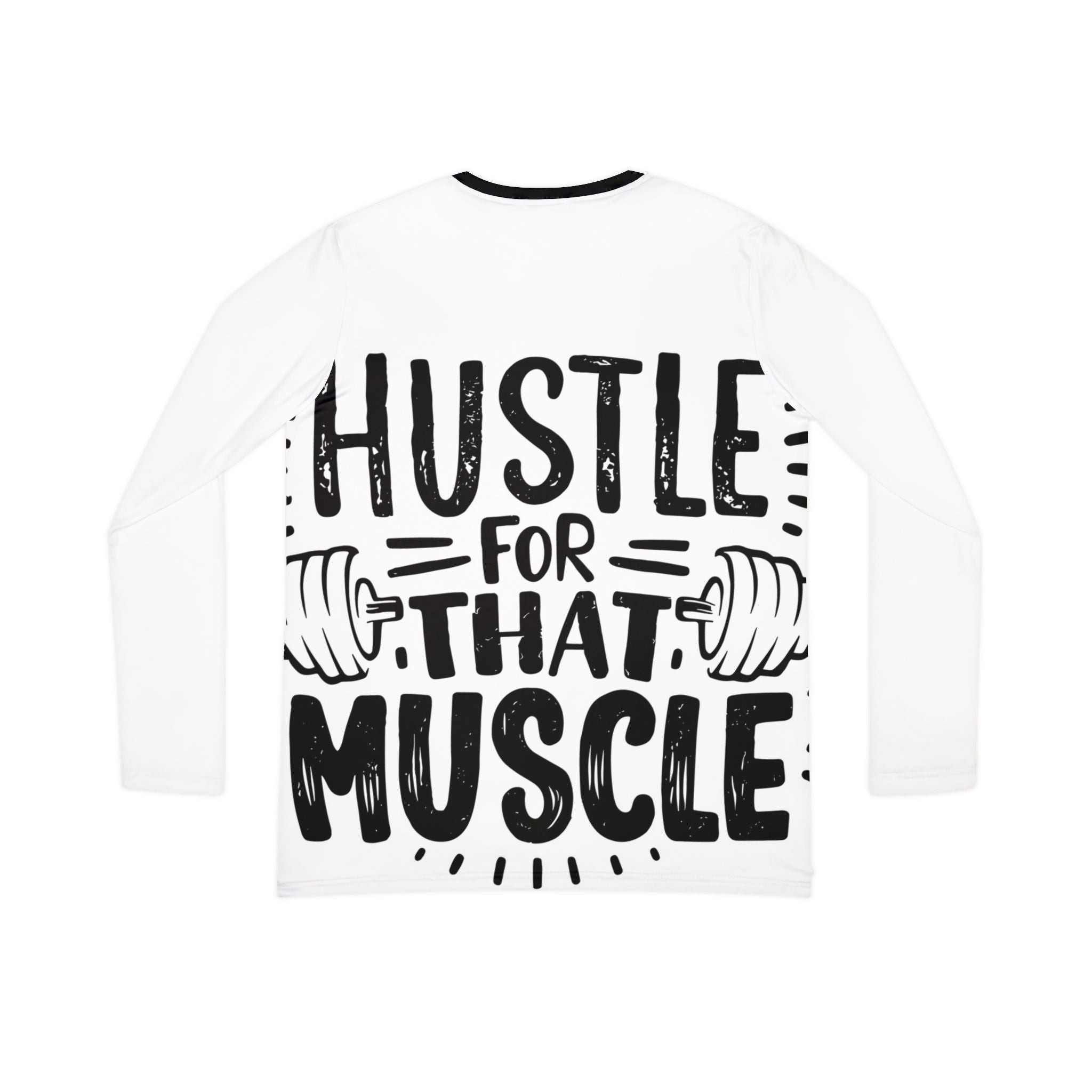 Hustle For That Muscle Women's Long Sleeve V‑Neck Fitness Tee