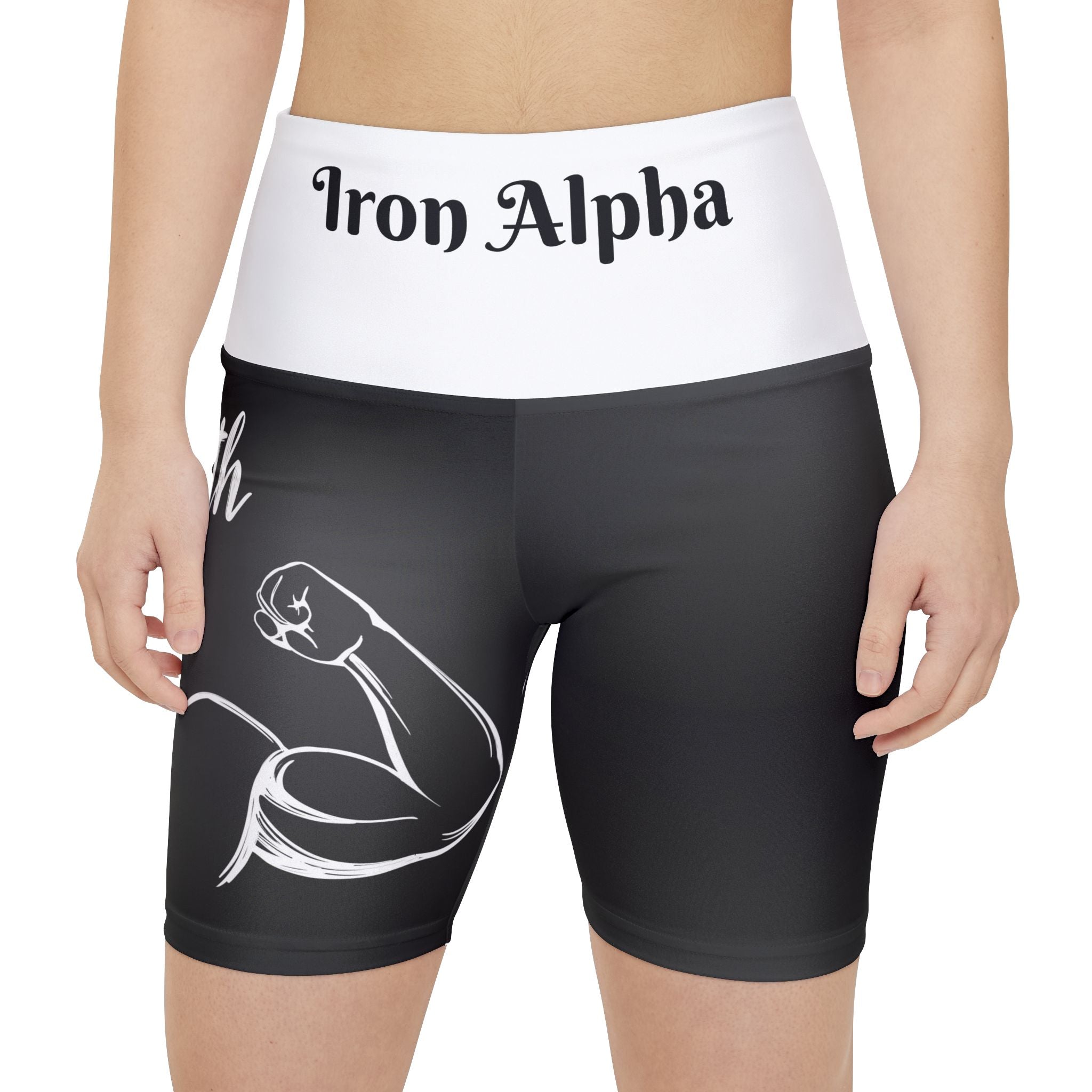Iron Alpha Women's Workout Shorts — Strength Muscle Gym Athletic Biker Shorts