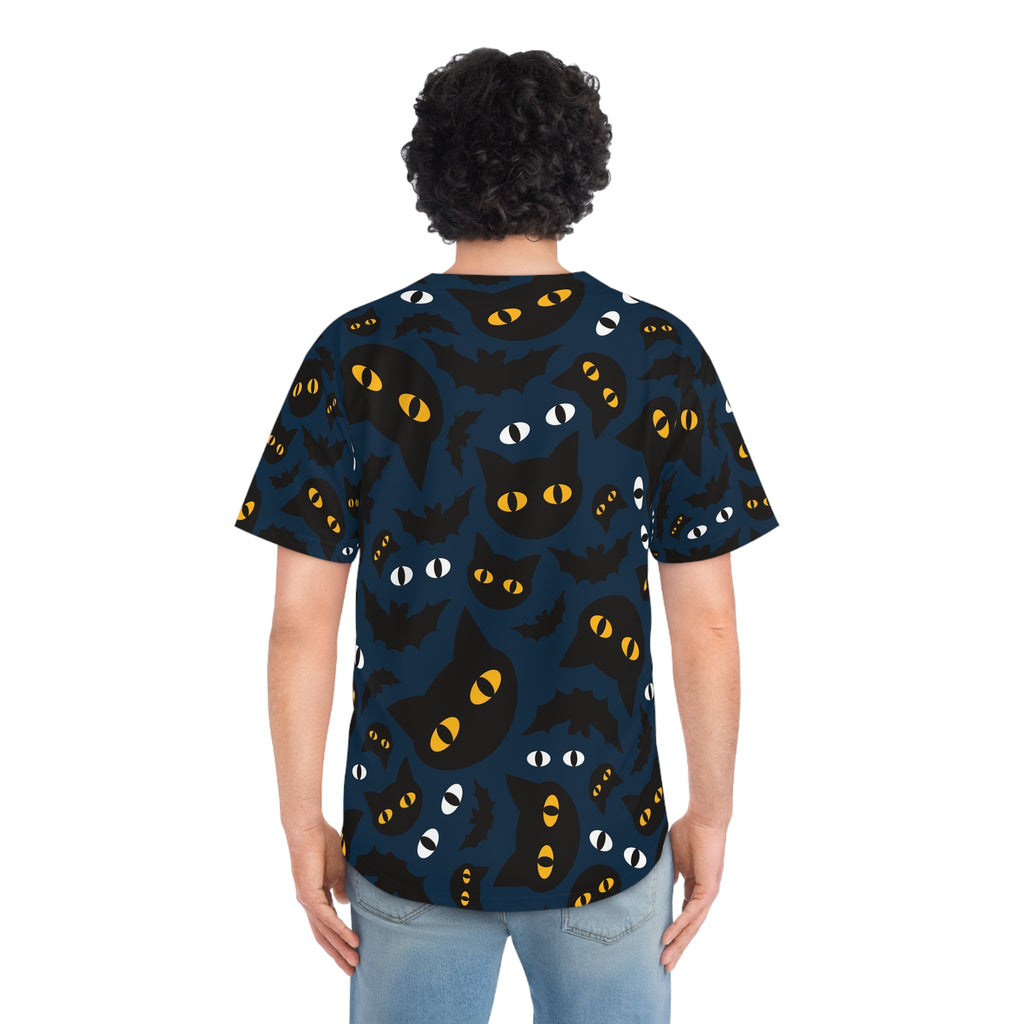 Halloween Bat Eyes Baseball Jersey