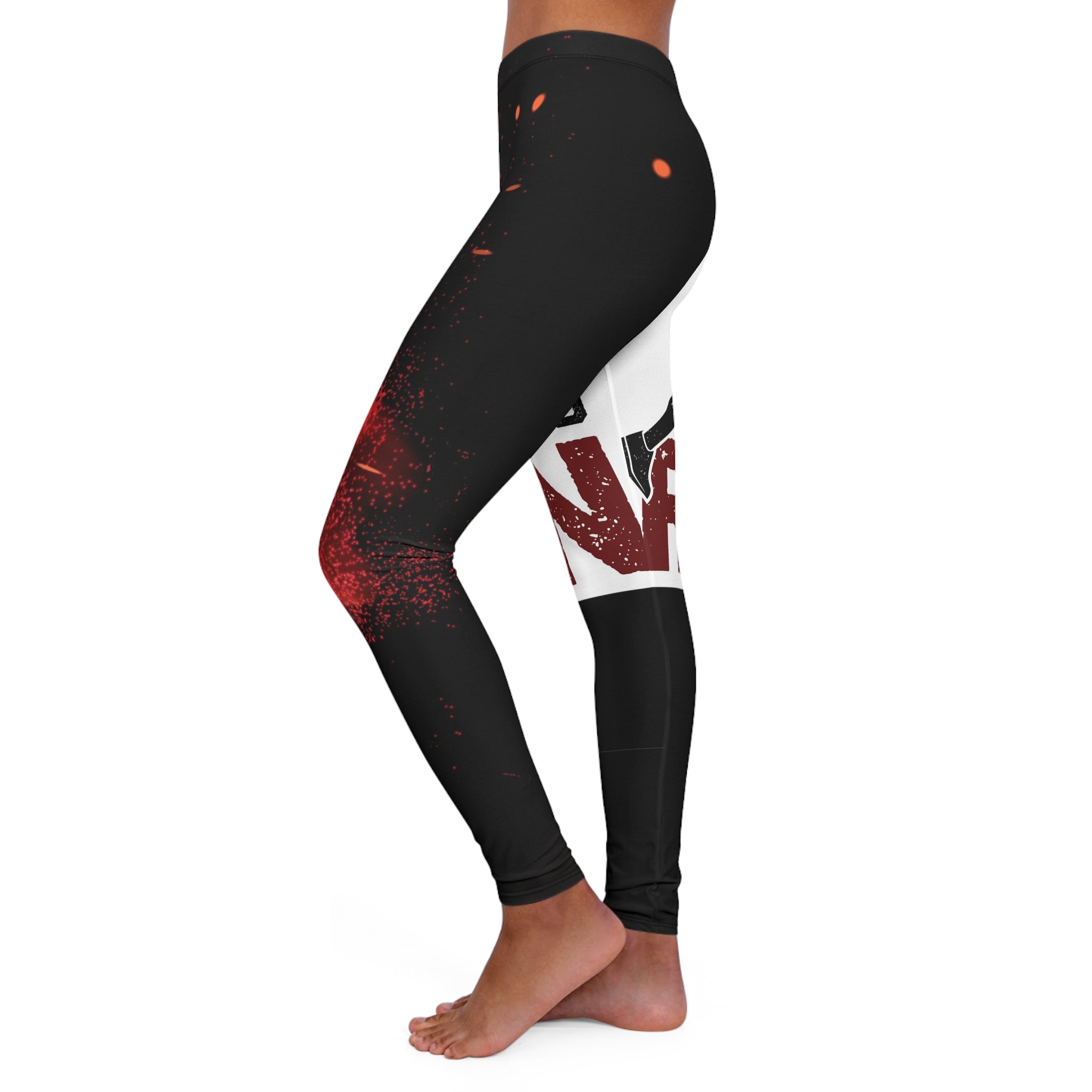 Rise and Run Women's Printed Leggings — Motivational Fitness Workout Leggings