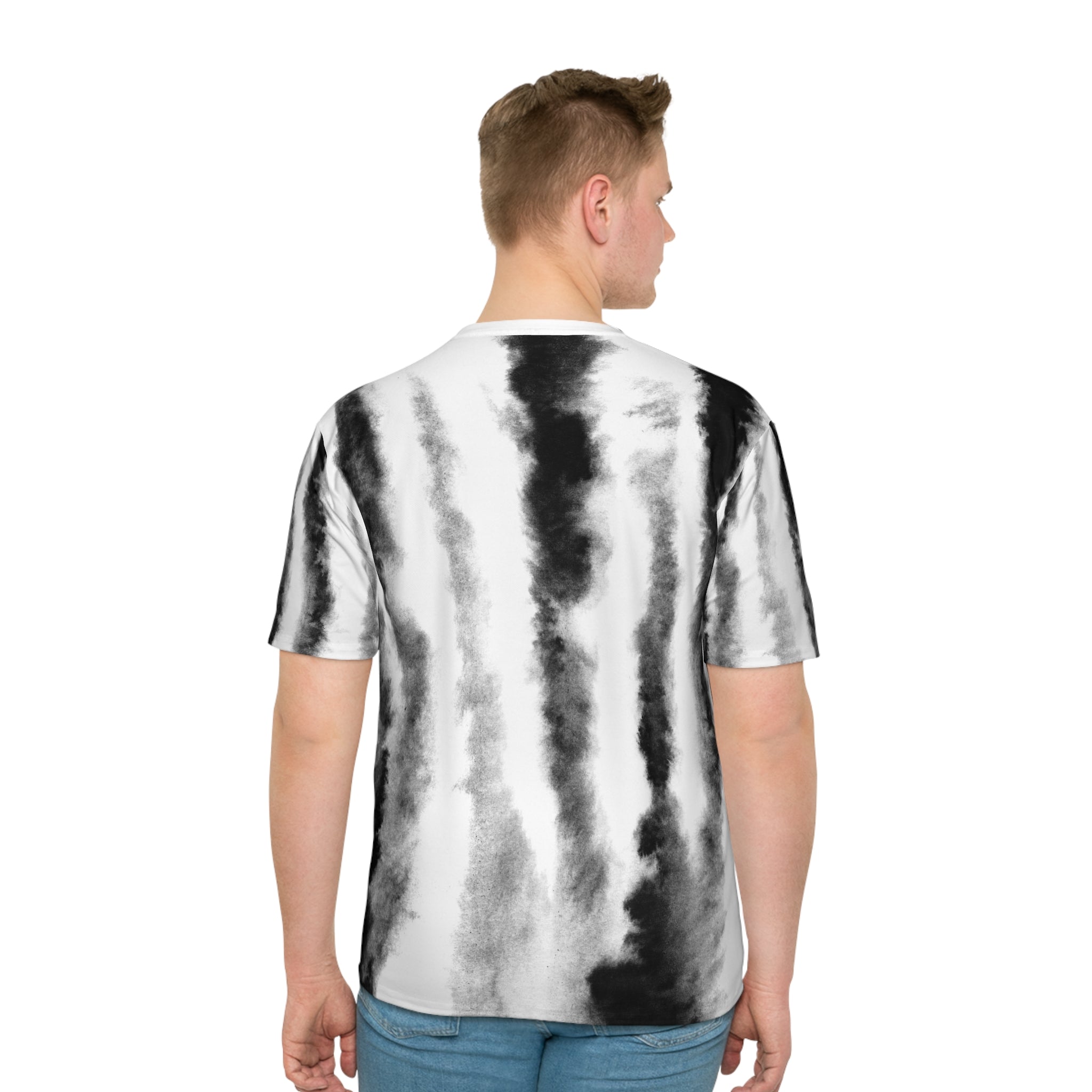 Monochrome Watercolor Stripe T-Shirt