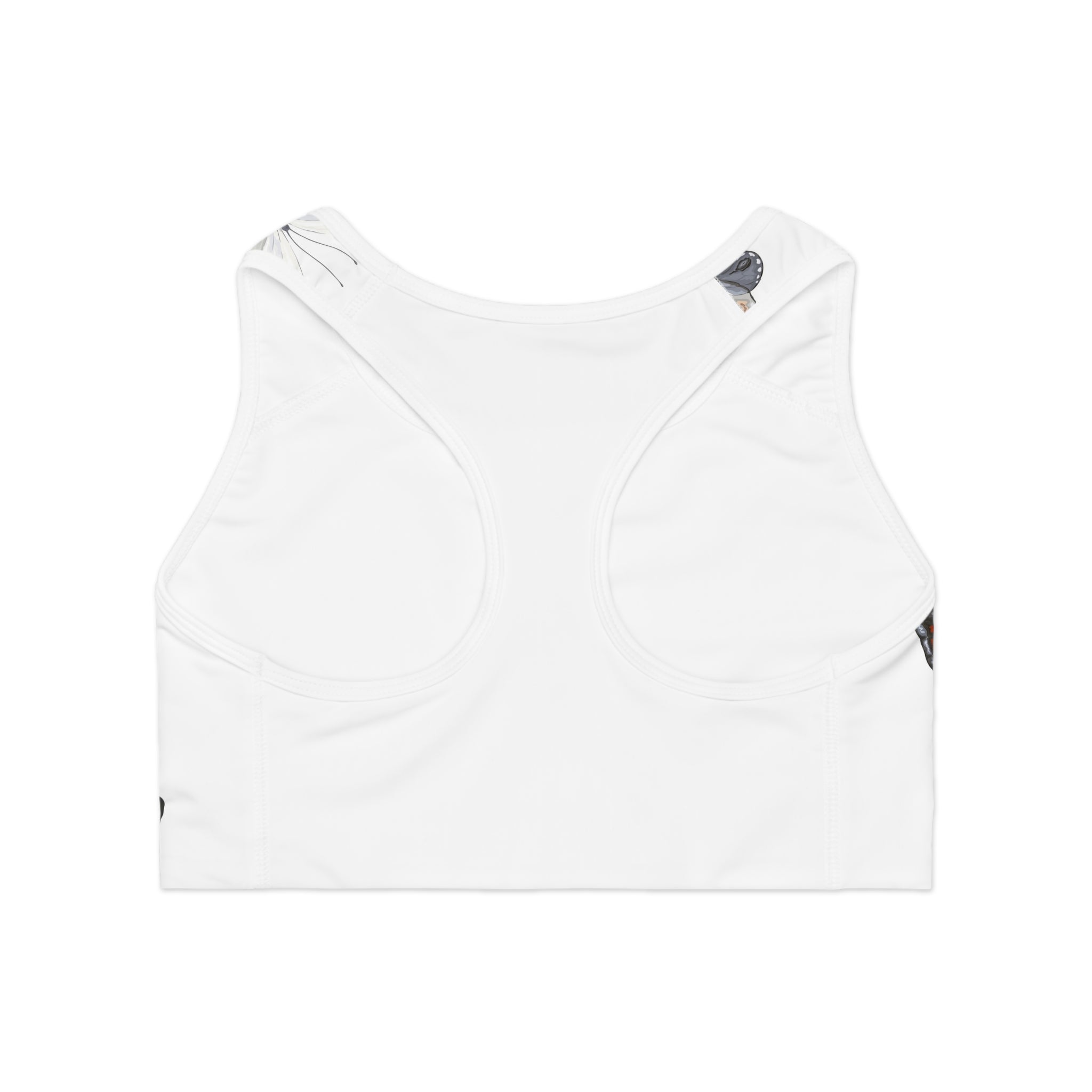 Butterfly Print Sports Bra — Lightweight Racerback Activewear for Women
