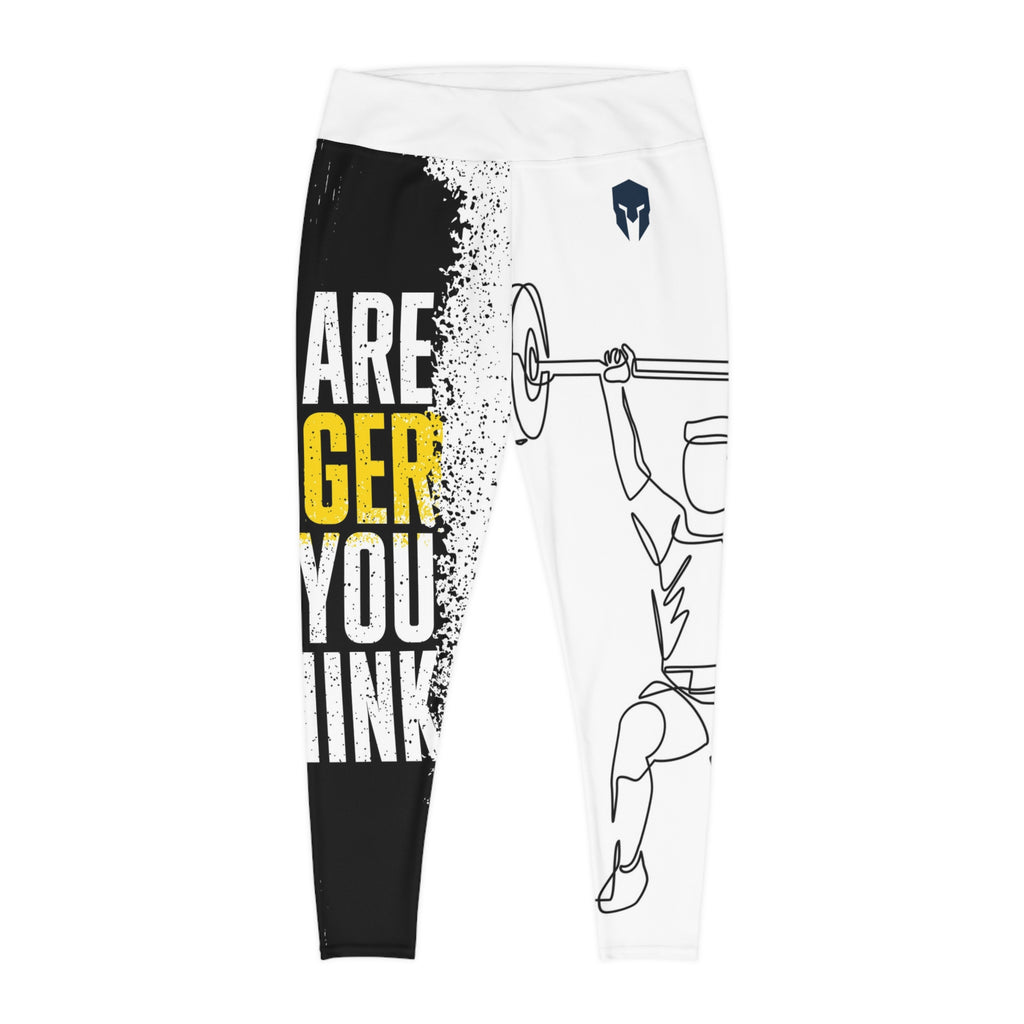 Plus Size Leggings — "You Are Stronger Than You Think" Motivational Weightlifting Leggings