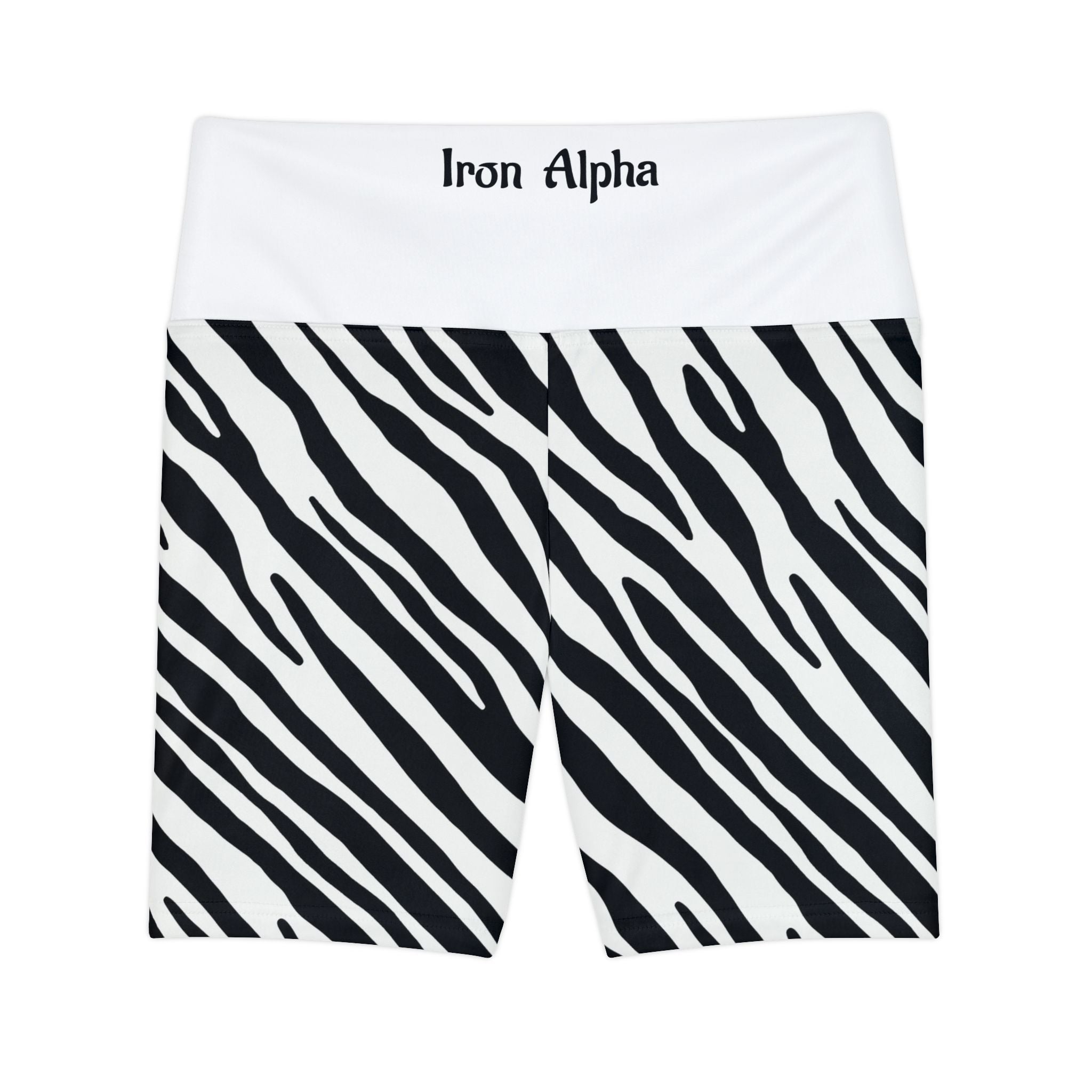 Zebra Print Women's Workout Shorts — High-Waist Active AOP