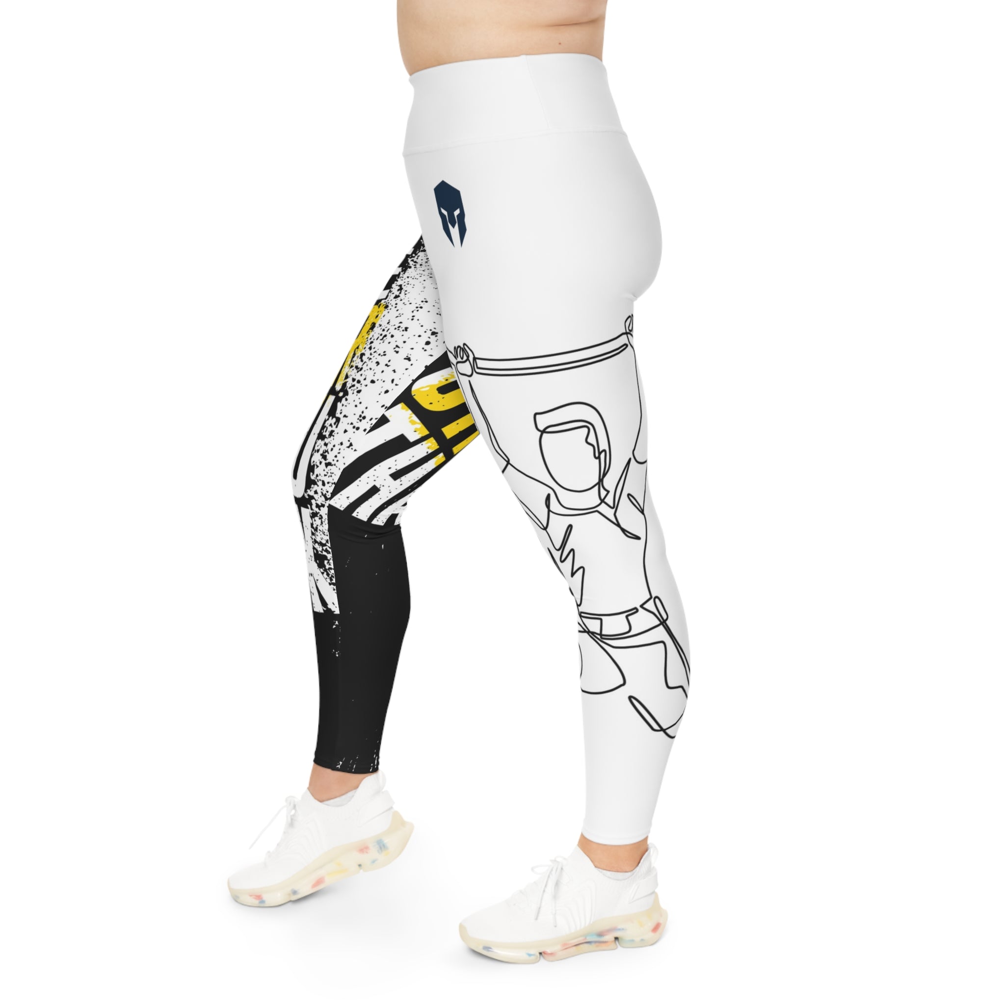 Plus Size Leggings — "You Are Stronger Than You Think" Motivational Weightlifting Leggings