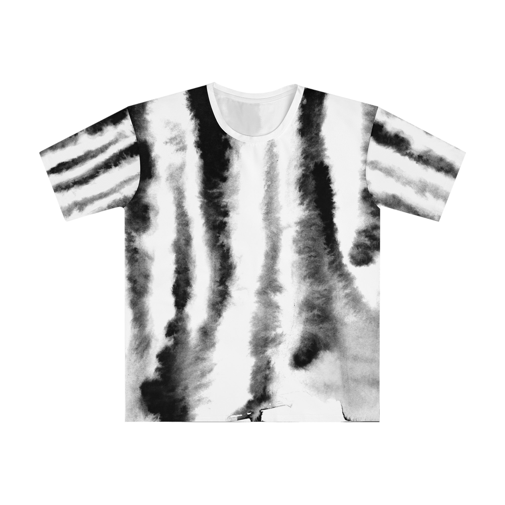 Monochrome Watercolor Stripe T-Shirt