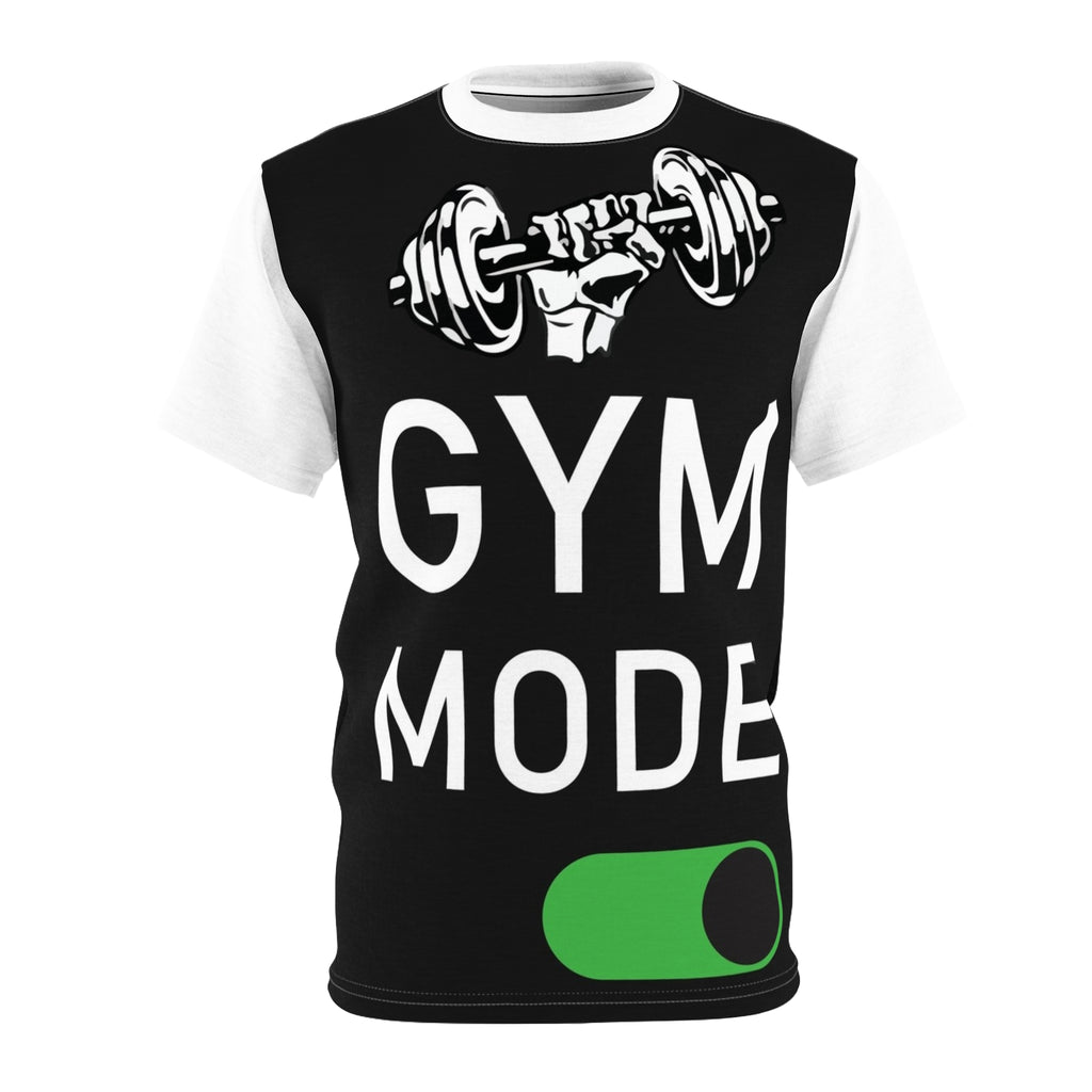 Gym Mode T‑Shirt — Workout Motivation Tee with Dumbbell Graphic