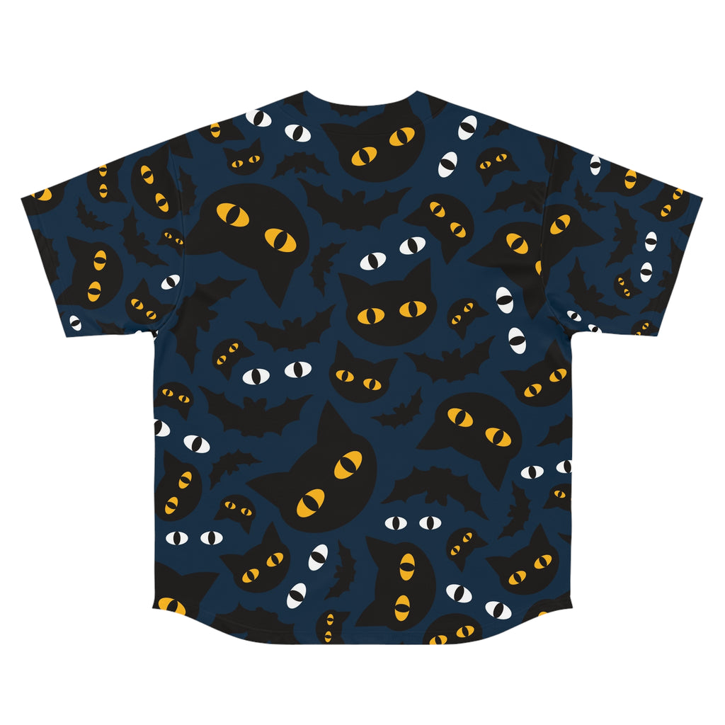 Halloween Bat Eyes Baseball Jersey
