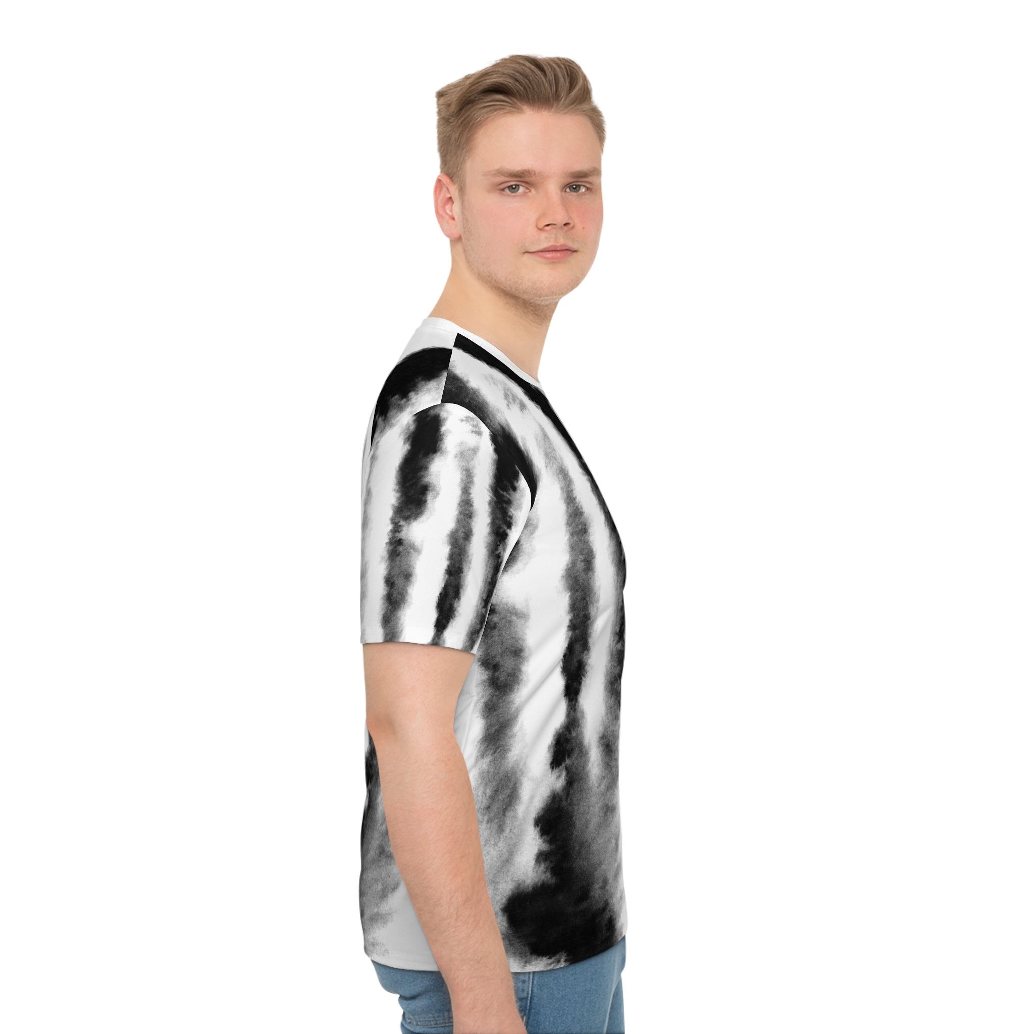 Monochrome Watercolor Stripe T-Shirt