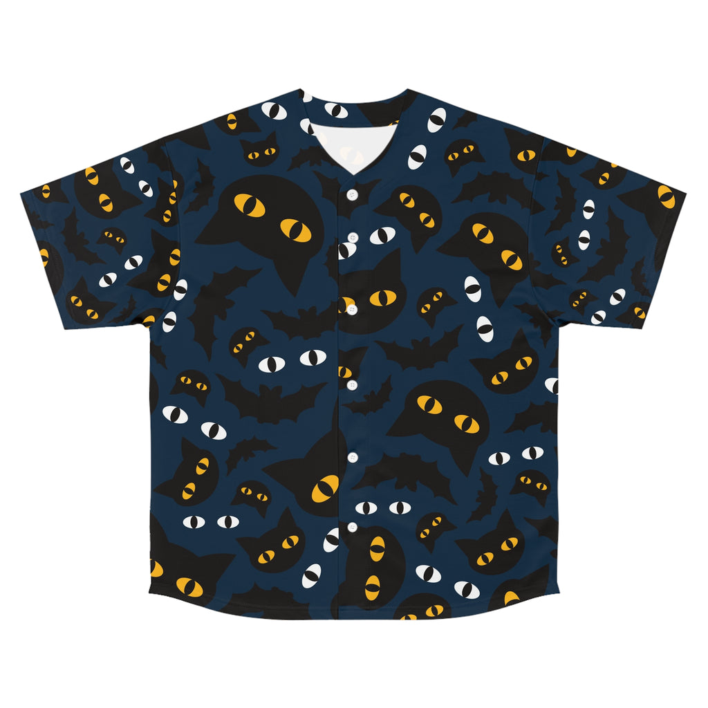 Halloween Bat Eyes Baseball Jersey