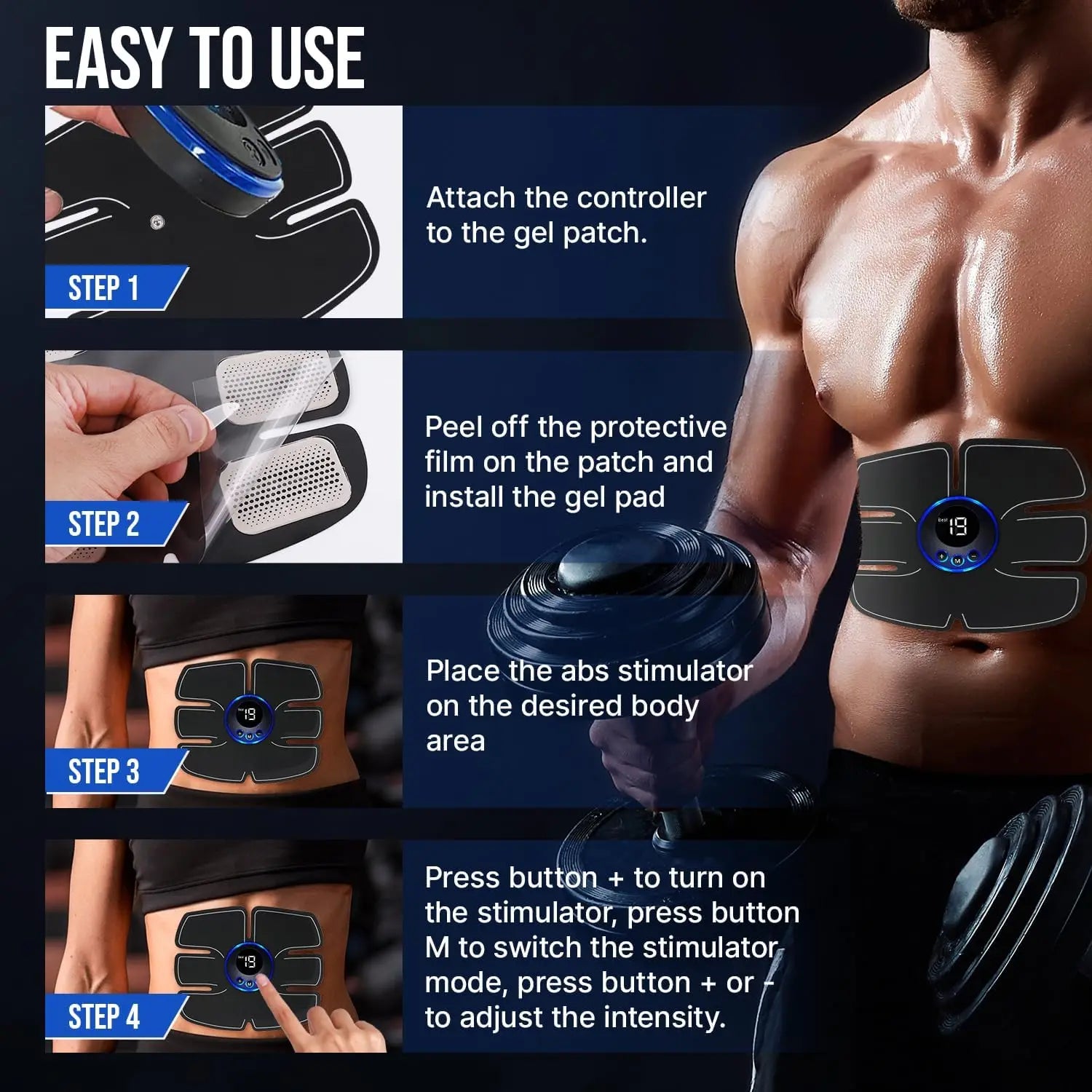 Electric EMS Muscle Stimulator for Whole Body Pain Relief
