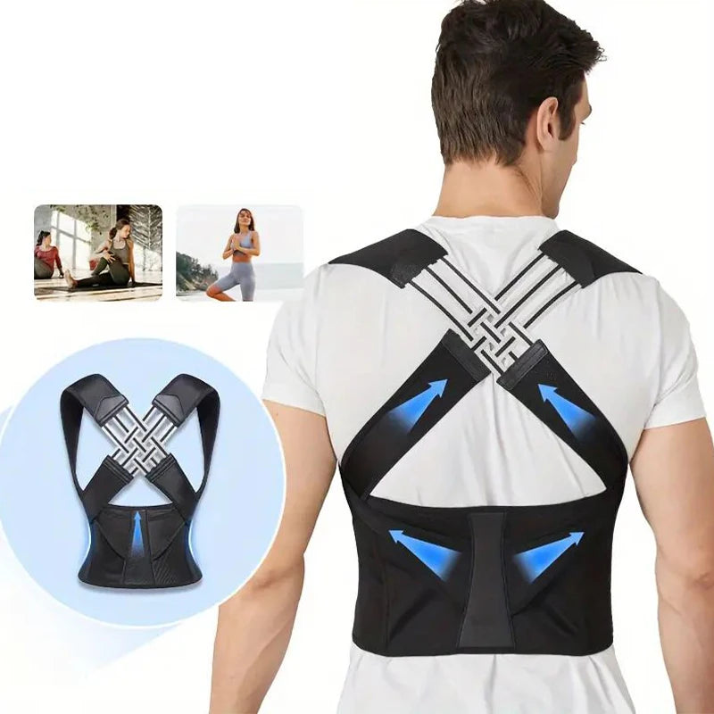 Adjustable Back Brace & Posture Corrector for Men and Women