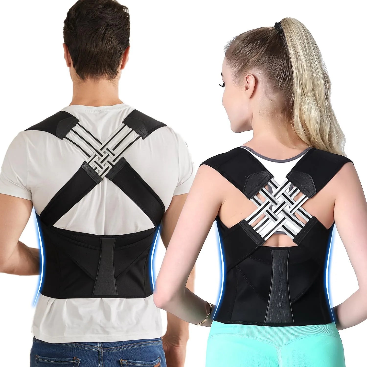 Adjustable Back Brace & Posture Corrector for Men and Women