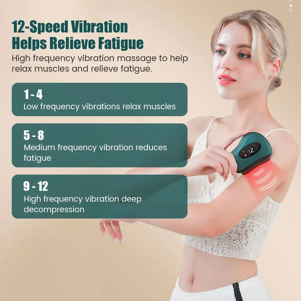 Electric Guasha Massager with Heating & Vibration