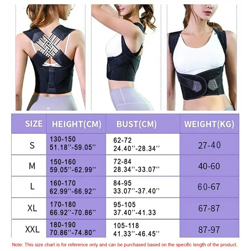 Adjustable Back Brace & Posture Corrector for Men and Women