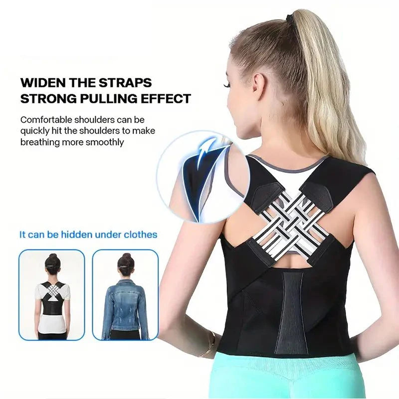 Adjustable Back Brace & Posture Corrector for Men and Women