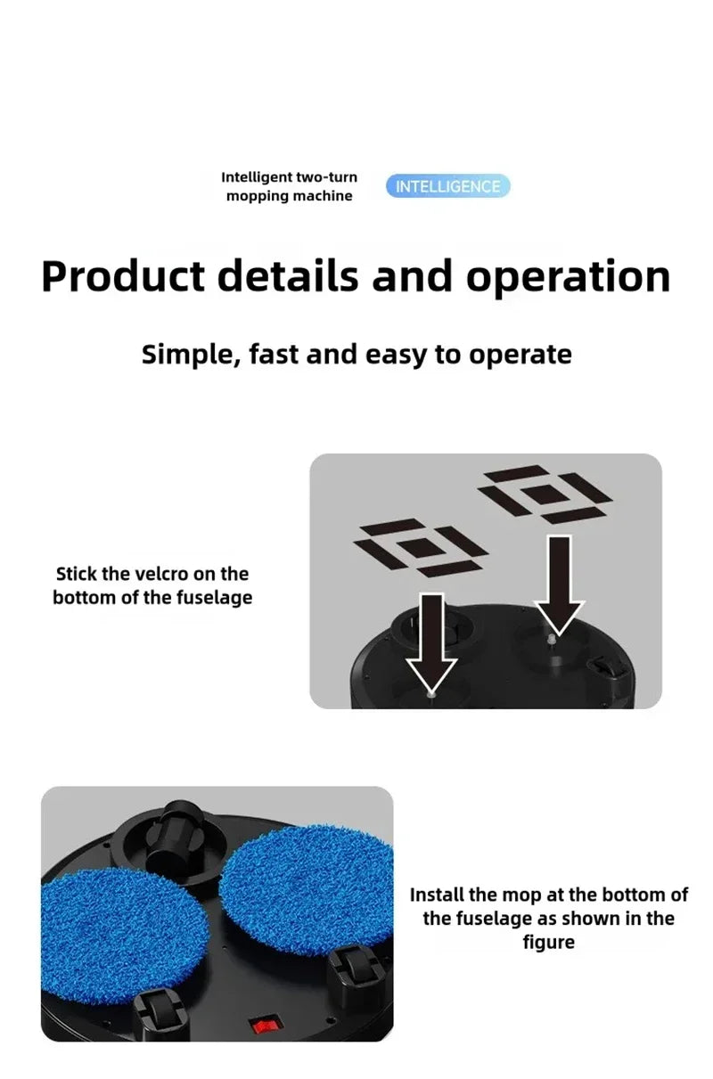 4000Pa Smart Sweeping Robot 3-in-1 Vacuum Cleaner