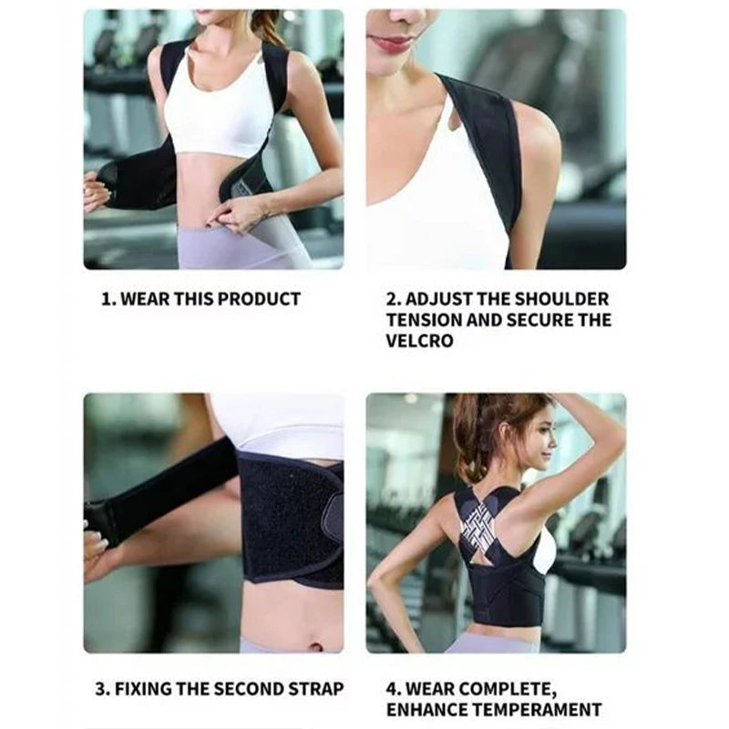 Adjustable Back Brace & Posture Corrector for Men and Women