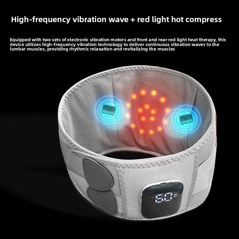 Heated Waist Belt with Infrared, Vibration & Hot Compress Therapy