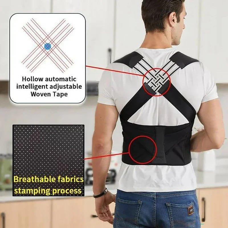 Adjustable Back Brace & Posture Corrector for Men and Women